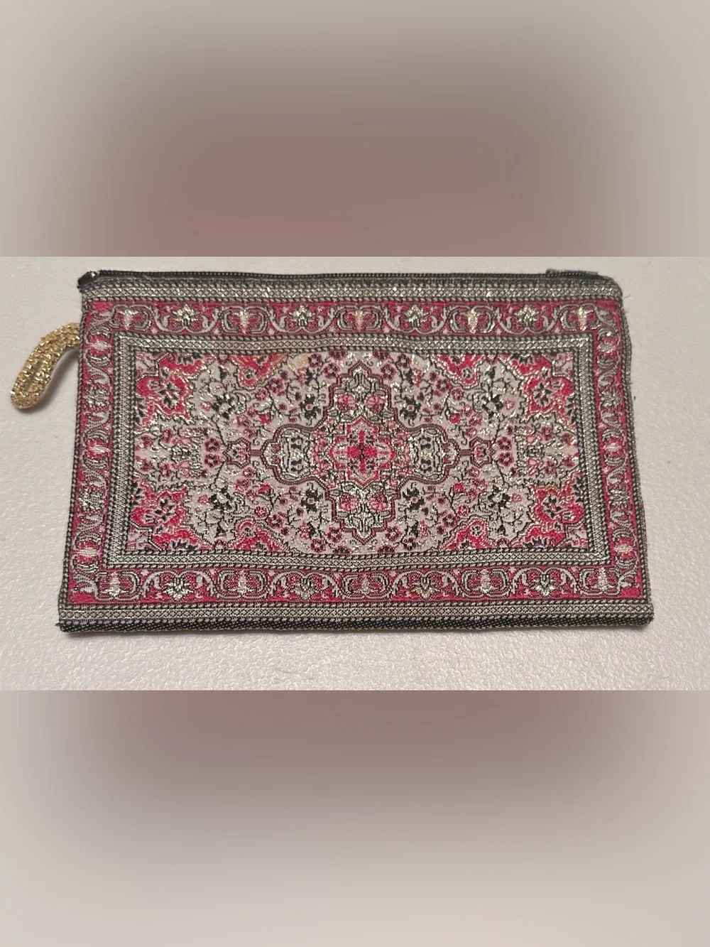 Turkish kilim pattern tapestry coin purse